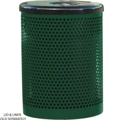 Ultra-Play 32 Gallon Outdoor Metal Trash Receptacles^ Trash & Recycling Bins