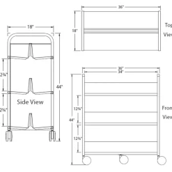Smith System Gorilla Book Truck (6 Sloping Shelves)^ Book Carts
