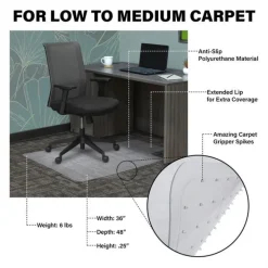 Regency Office Products Gripper Office Chair Mat (For Carpets)^ Office Desks|Desk Accessories