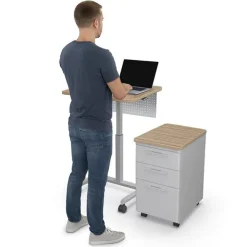 Mooreco Grow & Roll Teacher Desk & Avid File Cabinet Package^ Teacher Desks|Instructor Desks