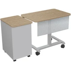 Mooreco Grow & Roll Teacher Desk & Avid File Cabinet Package^ Teacher Desks|Instructor Desks