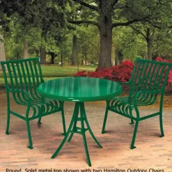Ultra-Play Hamilton Outdoor Round Table- Solid Metal Top^ Cafe Tables|Café