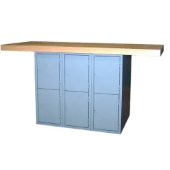 Montisa Hard Maple Top Workbench with Locker Storage^ Makerspace & Shop|Art Tables