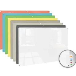 Ghent Harmony Color Glass Markerboards w/ Radius Corners^ Glass Boards
