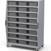 Haskell Explorer Tall Storage Cart with 24 Bins^ Tote & Bin Storage|Mobile Cabinets