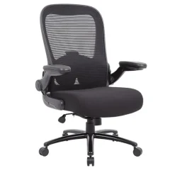 Boss Heavy Duty Flip-Arm Mesh Task Chair^ Oversized & Bariatric