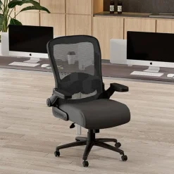 Boss Heavy Duty Flip-Arm Mesh Task Chair^ Oversized & Bariatric