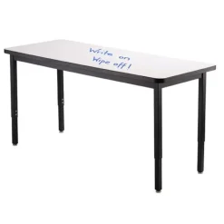 National Public Seating Height Adjustable Dry Erase Utility Tables^ Dry Erase