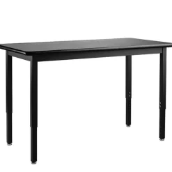 National Public Seating Height Adjustable Steel Science Table with Laminate Top (30'' x 72'')^ Science|Science Tables
