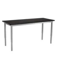 National Public Seating Height Adjustable Utility Table with Laminate Top (30'' x 60'' Rectangle)^ Training & Seminar