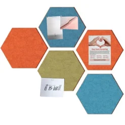 Ghent Hex Fabric Wrapped Tackable Panel (18" x 21")^ Bulletin Boards