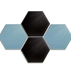 Ghent Hex Glass Markerboard (18" x 21")^ Glass Boards