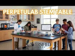 Diversified Spaces 30” H Hybrid Steel Table w/ Chemguard Top & Casters (60” W x 24” D)^ Science|Science Tables