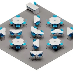 Mooreco Hierarchy Boomerang Classroom Desk Package Set^ Classroom Desks & Chairs|Complete Classrooms