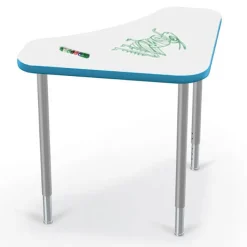 Mooreco Hierarchy Boomerang Snap Desk with Dry Erase Top^ Dry Erase Desks