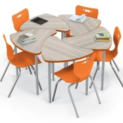 Mooreco Hierarchy Chevron Collaborative Student Desks^ Collaborative Desks|Open Front School Desks