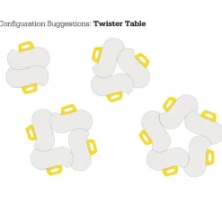 Mooreco Hierarchy Dry Erase Twister Table (Small)^ Dry Erase