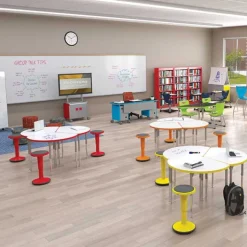 Mooreco Hierarchy Gather Dry Erase Collaborative Student Desk^ Collaborative Desks|Dry Erase Desks