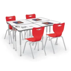 Mooreco Hierarchy Porcelain Steel Dry Erase Desks^ Collaborative Desks|Dry Erase Desks