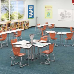 Mooreco Hierarchy Porcelain Steel Dry Erase Desks^ Collaborative Desks|Dry Erase Desks