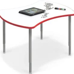 Mooreco Hierarchy Quad Desks with Dry Erase Top^ Collaborative Desks|Dry Erase Desks