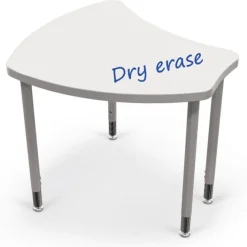 Mooreco Hierarchy Shapes Desks with Dry Erase Top^ Collaborative Desks|Dry Erase Desks