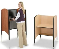 Smith Carrel Hi-Lo Adjustable Height School Library Computer Carrel^ Study Carrels