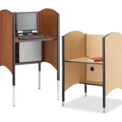 Smith Carrel Hi-Lo Adjustable Height School Library Computer Carrel^ Study Carrels