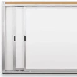 Mooreco Horizontal Sliding Whiteboard w/ 2 Tracks & 2 Panels (4’ H x 8’ W)^ Combination Boards|Dry Erase Whiteboards