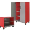 Allied Hutch Mobile Metal Storage Shelves^ Mobile Cabinets|Bookcases