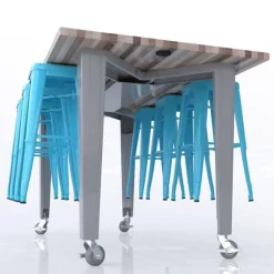 CEF IDEA Island Makerspace Tables with Metal Stools^ Makerspace & Shop|Makerspace Stem Packages