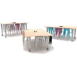 CEF IDEA Island Makerspace Tables with Metal Stools^ Makerspace & Shop|Makerspace Stem Packages
