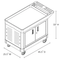 Luxor Industrial Locking Cabinet Utility Cart^ Utility Carts|Storage Carts