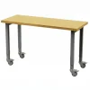 Allied Innovation N Butcher Block Table with Casters (60'' W X 24'' D)^ Science|Science Tables