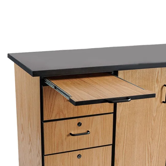 National Public Seating Instructor Mobile Science Cabinet with Chem-Res Top (48" x 28")^ Lab Storage|Science Storage