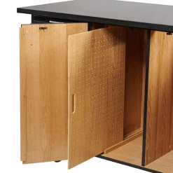 National Public Seating Instructor Mobile Science Cabinet with Chem-Res Top (48