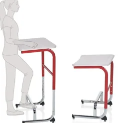 KI Intellect Wave Cantilever Sit & Stand School Desks^ Stand-Up Student Desks|Open Front School Desks