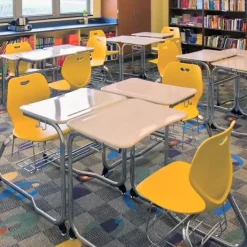 KI Intellect Wave Double Entry Classroom Desks^ Combo Chair Desks