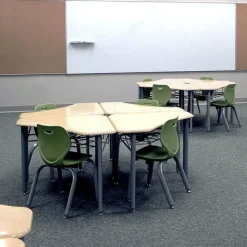 KI Intellect Wave Linear Tripod Adjustable Hard Plastic Student Desk^ Collaborative Desks|Open Front School Desks