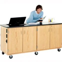 Diversified Spaces Interactive Mobile Media Cabinet^ Lab Storage|Instructor Desks