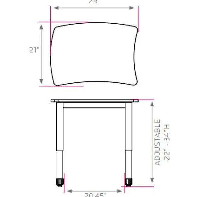 Smith System Interchange Curve Collaborative Student Desk^ Open Front School Desks