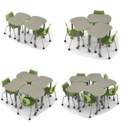Smith System Interchange Sequence Collaborative Student Desk^ Open Front School Desks
