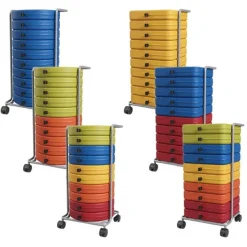 Smith System Isle Cushion Carts with 10 Isle Floor Cushions^ Bean Bag Chairs|Flexible Seating