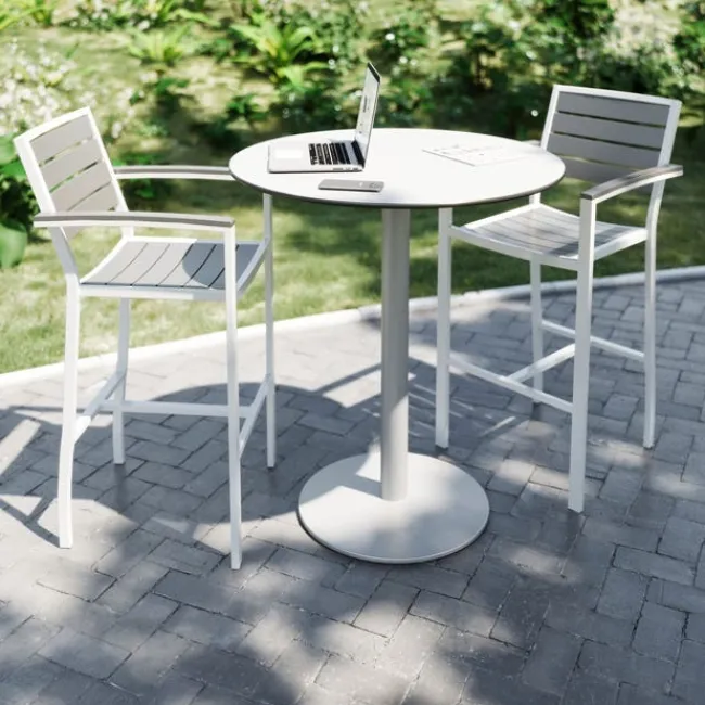 KFI Seating Ivy Series Round Outdoor Tables^ Cafe Tables|Café