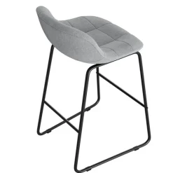 OfficeSource Jaden Half-Back Stool (Set of 2)^ Restaurant & Cafe|Cafe Chairs