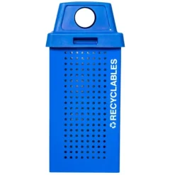 Ex-Cell Kaiser Kaleidoscope Outdoor 36-Gallon Recycle Receptacle w/ Blue Gloss Finish^ Trash & Recycling Bins