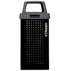 Ex-Cell Kaiser Kaleidoscope Outdoor 36-Gallon Trash Receptacle w/ Black Gloss Finish^ Trash & Recycling Bins