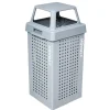Ex-Cell Kaiser Kaleidoscope Outdoor 36-Gallon Trash Receptacle w/ Gray Gloss Finish^ Trash & Recycling Bins