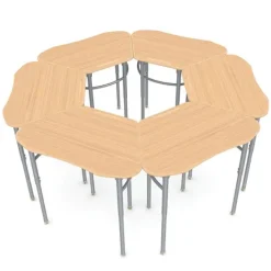 Scholar Craft Kaleidoscope Trap Six Student Desk^ Collaborative Desks|Open Front School Desks
