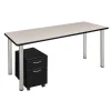 Regency Office Products Kee Single Mobile Pedestal Desk by Regency^ Teacher Desks|Instructor Desks
